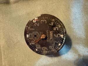 Vintage Elgin Military 8 Days Aircraft Clock Dial Marked AF US Army AN 5743-1